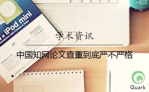 中国知网论文查重到底严不严格