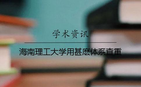 海南理工大学用甚麽体系查重