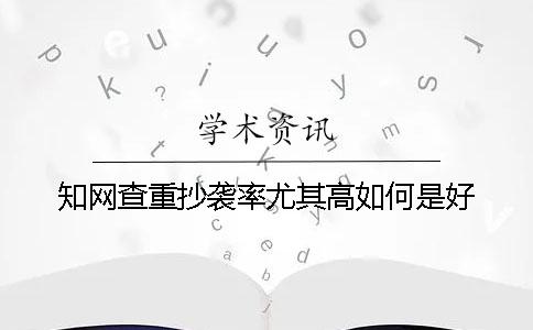 知网查重抄袭率尤其高如何是好？